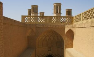 Tour à vent, architecture du désert ville de YAZD